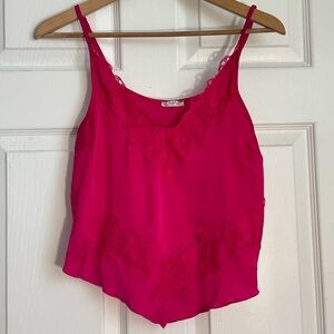 Free People Fuchsia Lace Cami Top